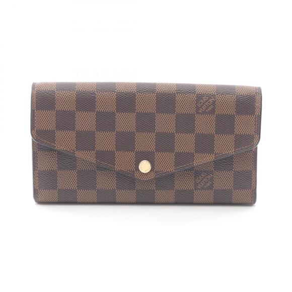 Louis Vuitton Sarah Portefeuille Wallet Ebene Brown Rose Pink Ballerine - Picture 1 of 10